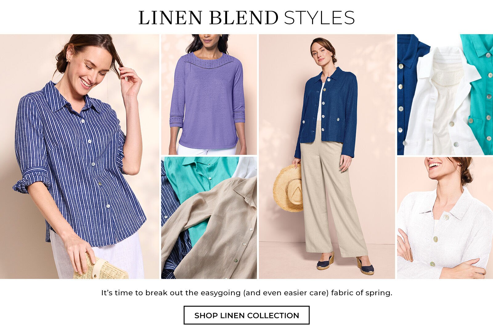 linen blend styles it's time to break out the easygoing (and even easier care) fabric or spring. shop linen collection