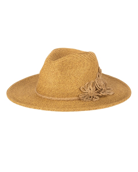Naturally Sweet Ultabraid Fedora With Floral Details 