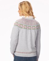 Floral Fair Isle Crewneck Sweater thumbnail number 2