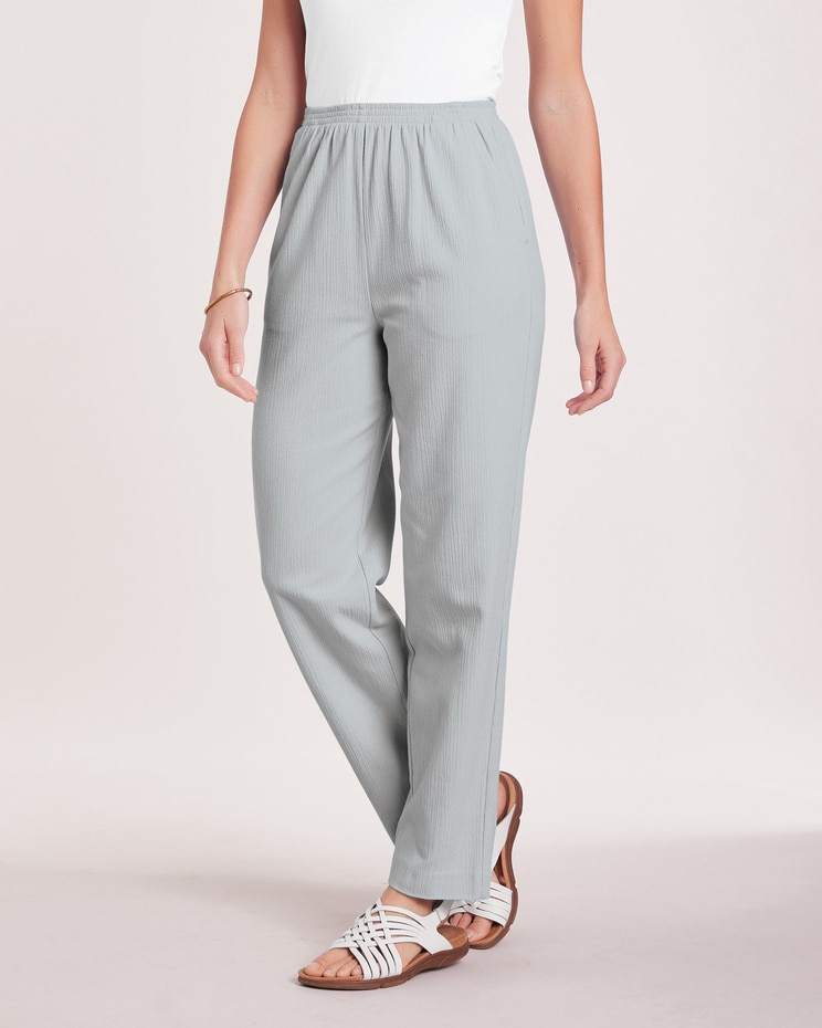 Crinkle Calcutta Cloth Pull-On Pants image number 5