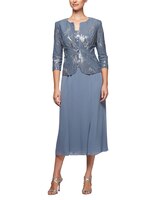 T-length Mock Jacket Dress  thumbnail number 1