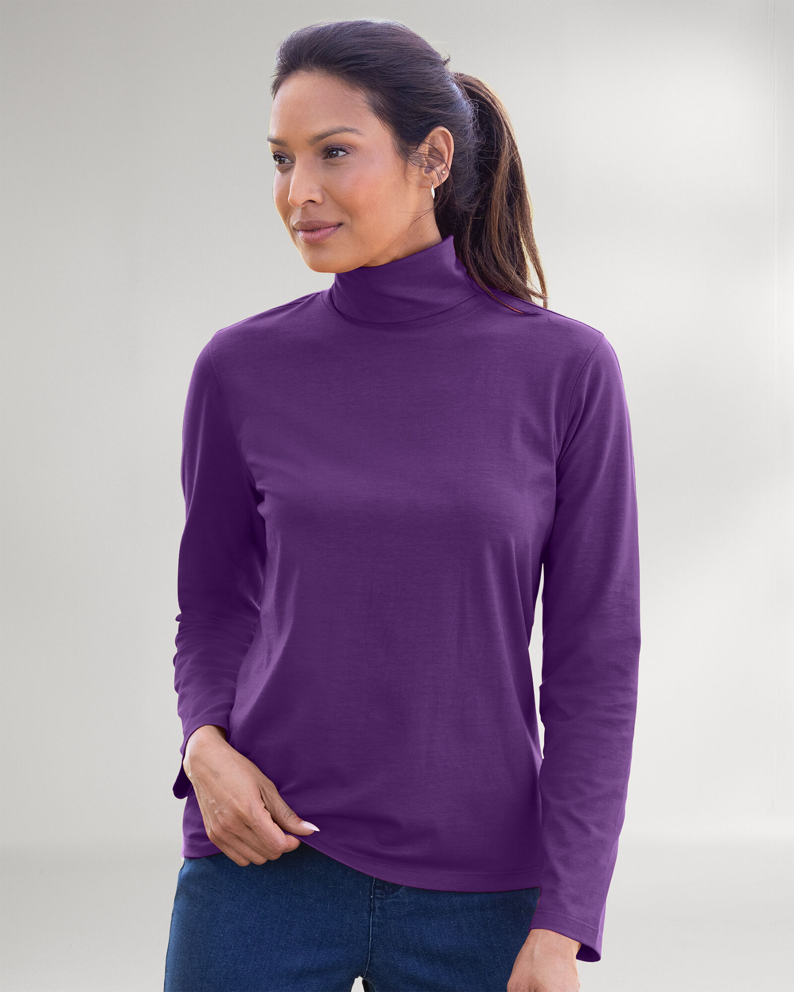 Prima Cotton Solid Turtleneck Appleseeds
