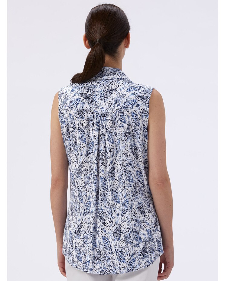 Seashell Crinkle Button-Front Tunic image number 2