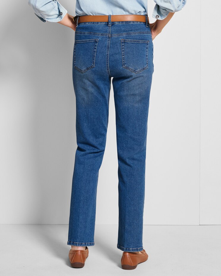 SlimSation® Relaxed Straight 5-Pocket Jeans image number 2