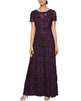Long Soutache A-Line Dress by Alex Evenings thumbnail number 1