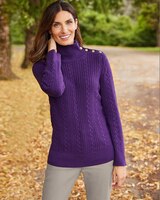 Iconic Cable Side-Button Mockneck thumbnail number 2