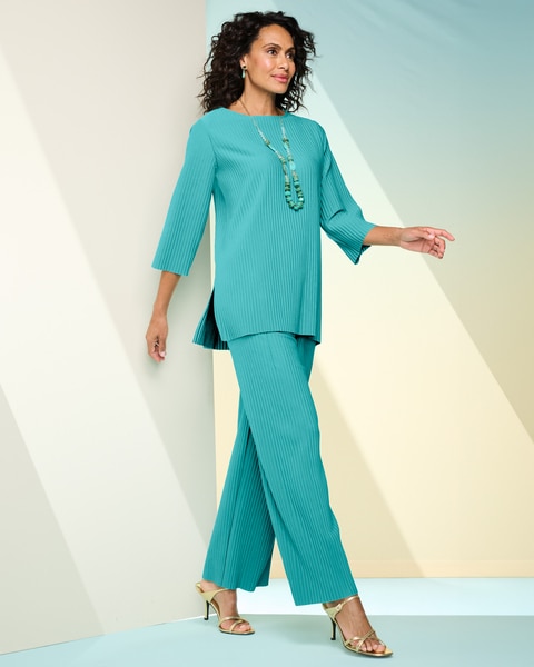 Wave Pleated Pants