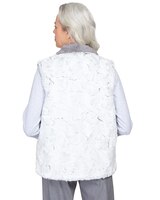 Alfred Dunner® Point Of View Reversible Collared Fur Vest thumbnail number 2