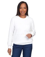Alfred Dunner® Spliced Quilted Pull On Crew Neck thumbnail number 1