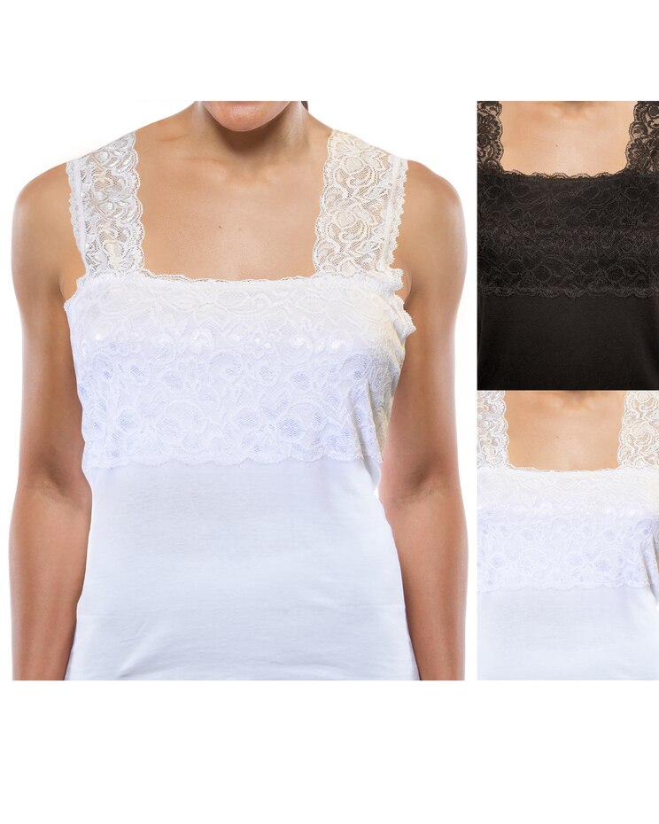 Lace Top Camisole - 2 Pack image number 1
