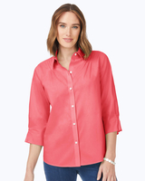 Paulie Elbow Sleeve Solid Stretch Blouse thumbnail number 1