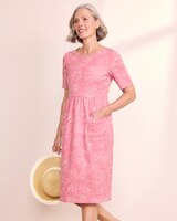 Boardwalk Knit Tropical-Print Weekend Dress  thumbnail number 1