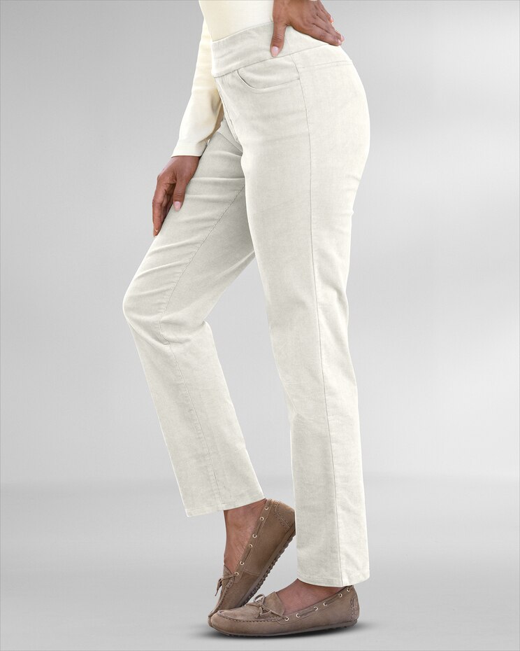 SlimSation Straight-Leg Pincord Pants image number 1