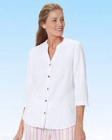 Nantucket Cotton Fringed Button-Front Tunic thumbnail number 1
