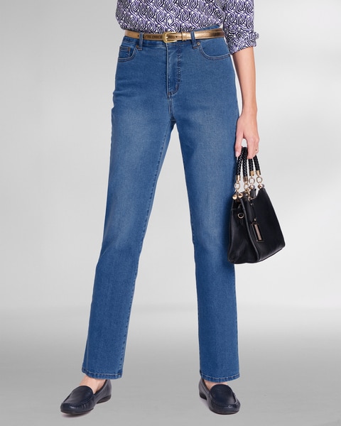 SlimSation® Relaxed Straight 5-Pocket Jeans