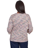 Alfred Dunner® A Fresh Start Space Dye Split Hem Top thumbnail number 2
