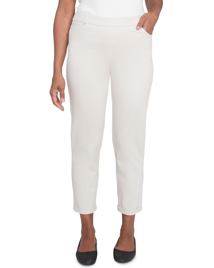 Alfred Dunner® Romancing The Stone Cuffed Ankle Pant with Slash Pockets image number 1