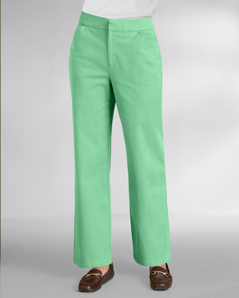 Dennisport Comfort-Waist Relaxed Straight Leg Chinos