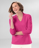 Prima™ Cotton Narrow V-Neck Tee thumbnail number 1