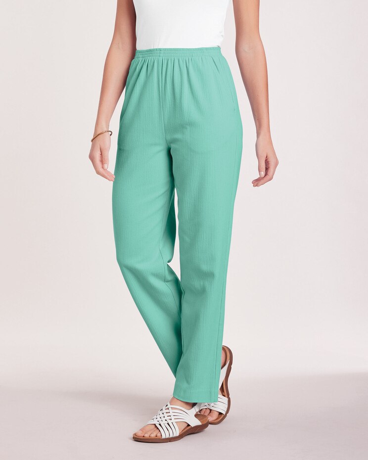 Crinkle Calcutta Cloth Pull-On Pants image number 6