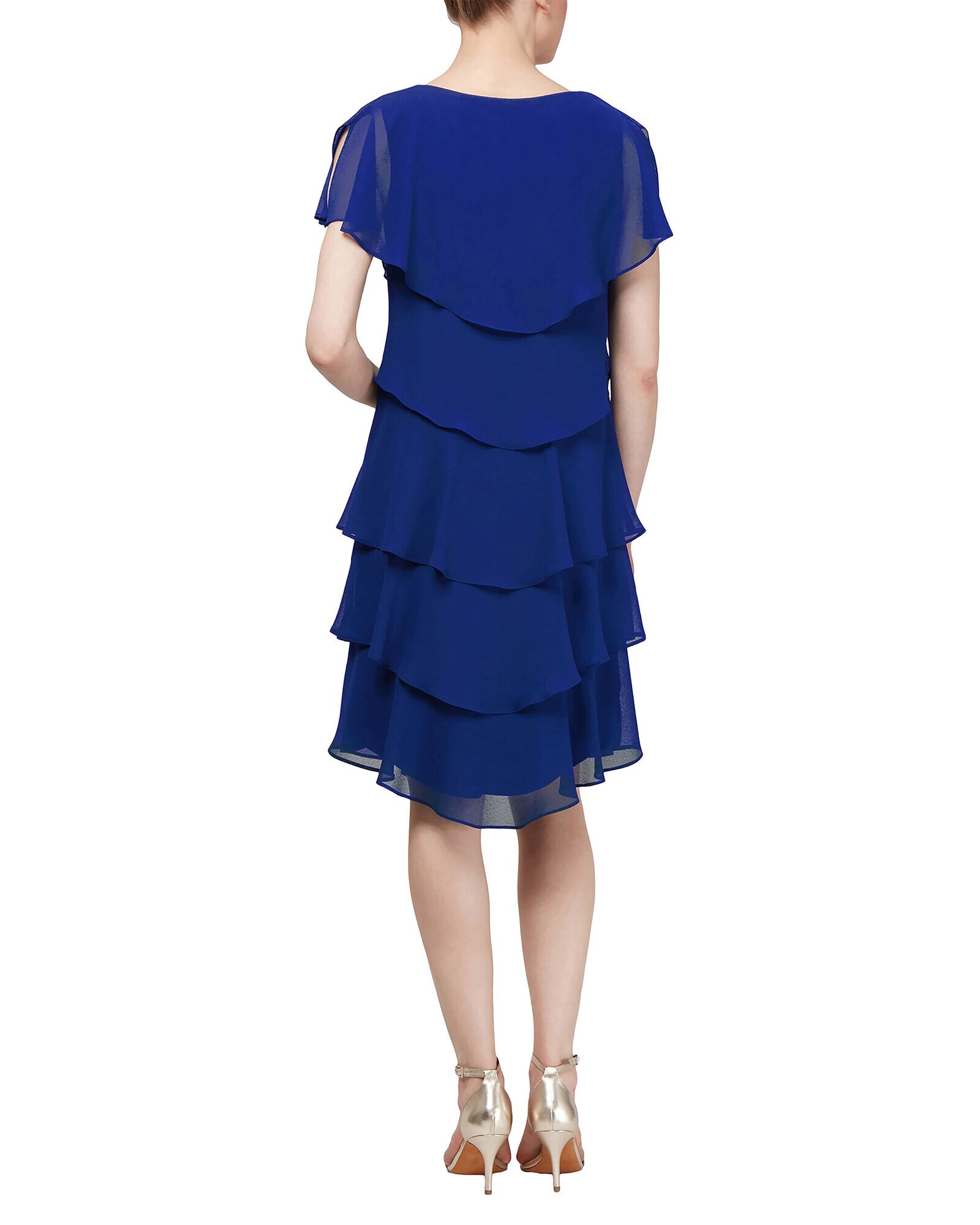 Sl fashions ruffle tiered dress cheap