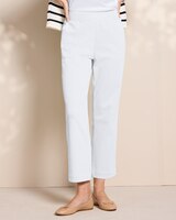 Classic Knit Denim Relaxed Straight-Leg Crop thumbnail number 1