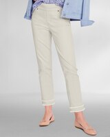 SlimSation® Double-Fringe Denim Ankle Pants thumbnail number 1