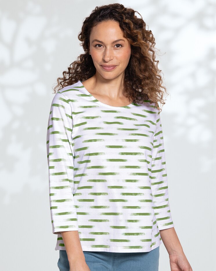Prima™ Cotton Painted-Stripe Tee image number 1