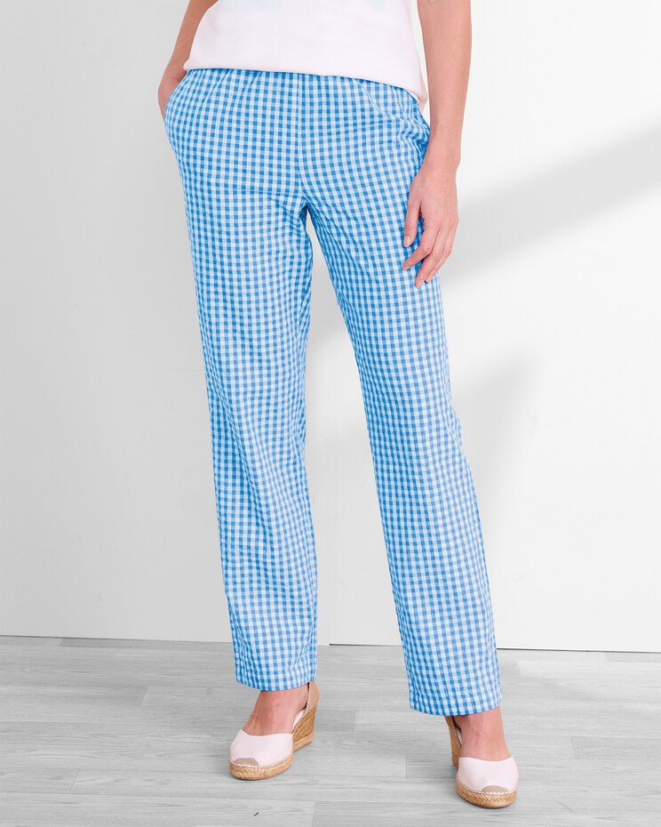 Seersucker Gingham Pants image number 1
