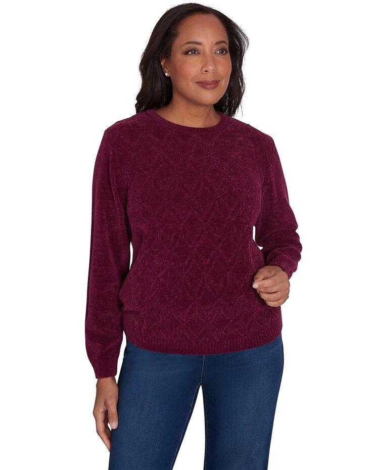 Alfred Dunner® Classics Classic Chenille Pullover Sweater image number 1