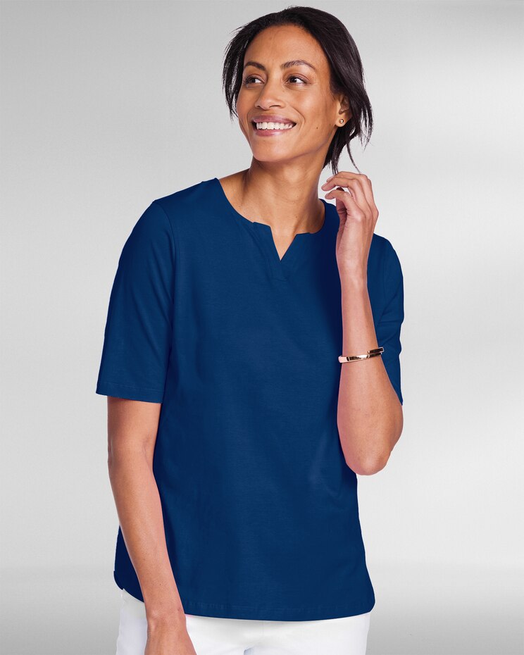 Prima™ Cotton Solid Notched-V Tee image number 1