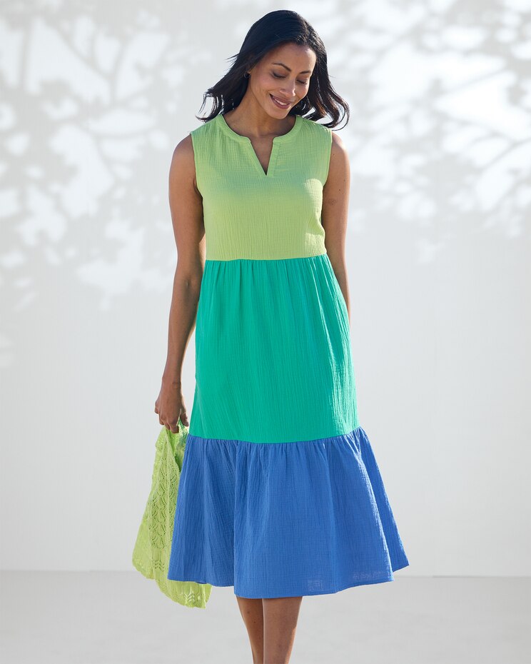 Nantucket Cotton Tiered Dress image number 1