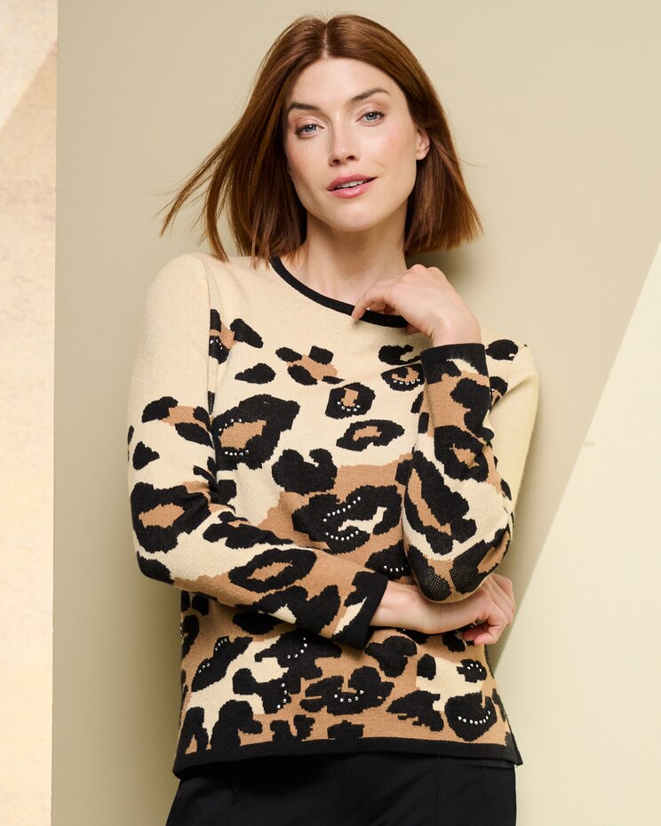 Embellished Animal Sweater image number 1