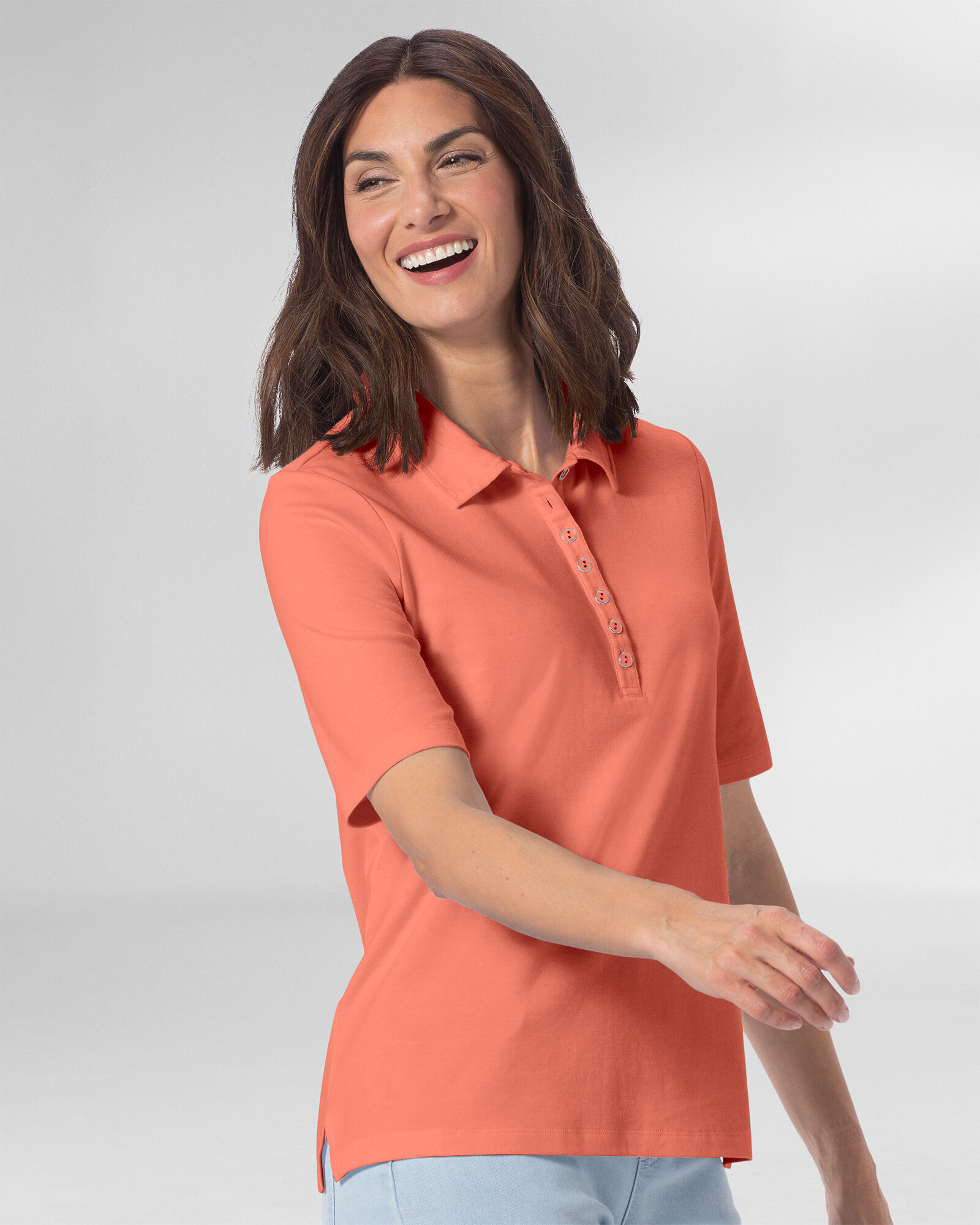Essential Cotton Elbow Sleeve Polo