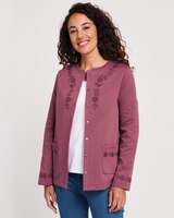 Embroidered Fleece Cardigan thumbnail number 1