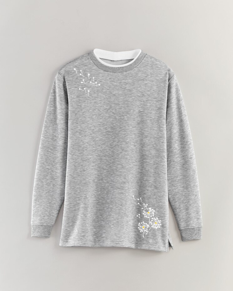 Better-Than-Basic Embroidered Tunic Sweatshirt image number 5