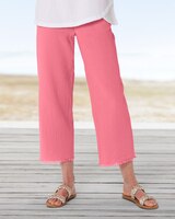 Nantucket Cotton Fringe-Trimmed Cropped Pants thumbnail number 1