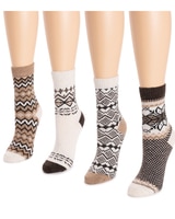 MUK LUKS® Womens Holiday Boot Socks 4Pr Pack thumbnail number 5