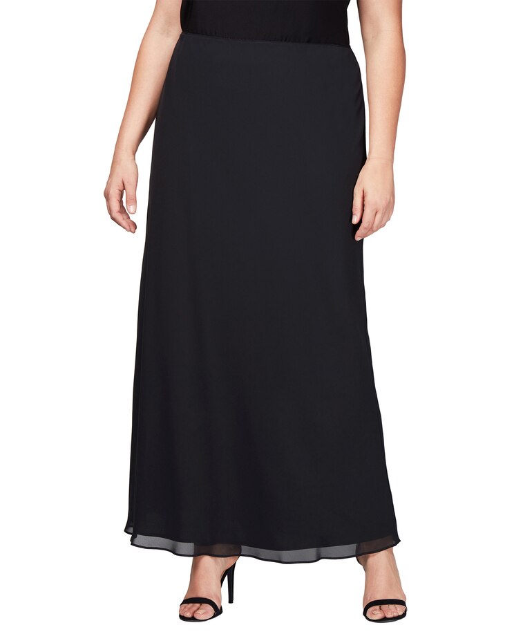 A-Line Long Chiffon Skirt image number 3