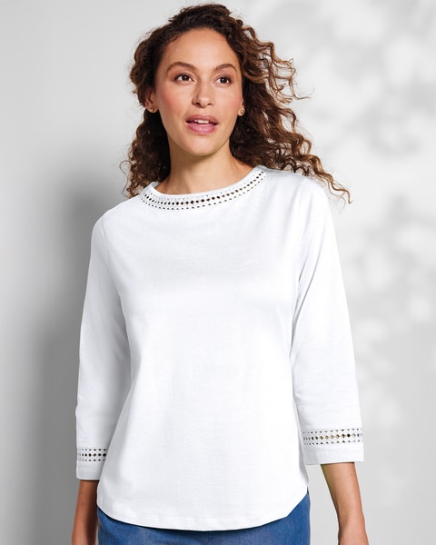 Prima™ Cotton Hemstitch Tee