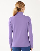 Essential Cotton Long-Sleeve Solid Turtleneck thumbnail number 2