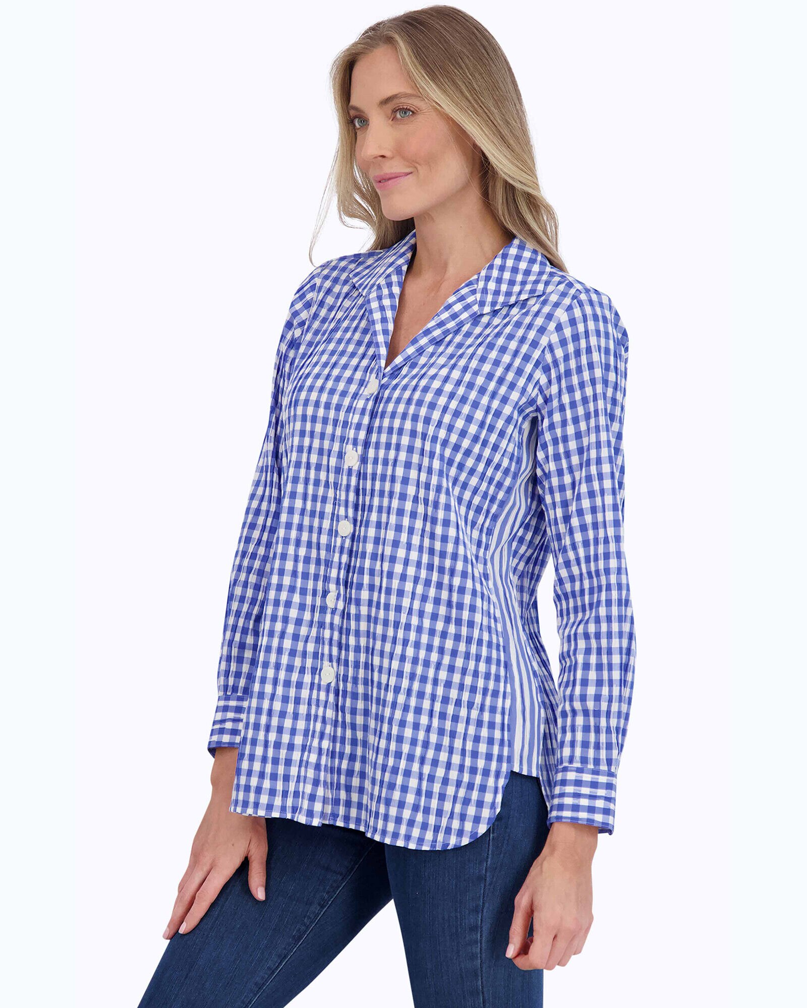 Pandora Crinkle Gingham Tunic | Appleseed's