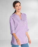 Foxcroft Striped Non-Iron Tunic thumbnail number 1