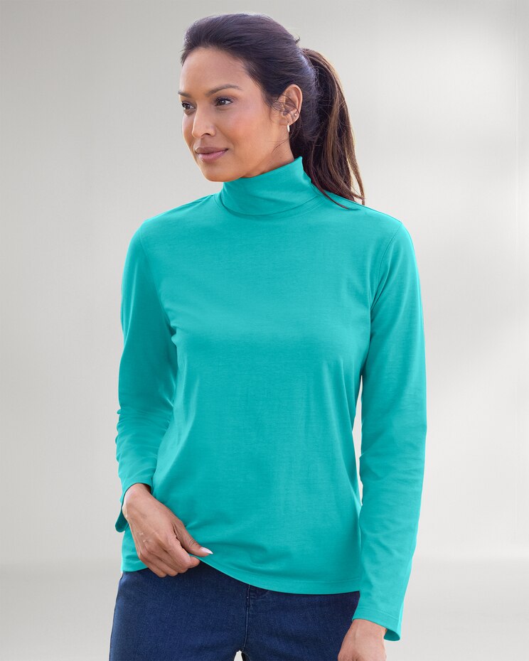 Prima™ Cotton Solid Turtleneck image number 1