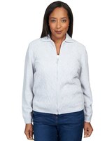 Alfred Dunner® Classics Classic Zip Up Front Cardigan thumbnail number 1