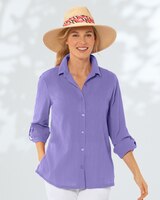 Crinkled Cotton Solid Shirt thumbnail number 1