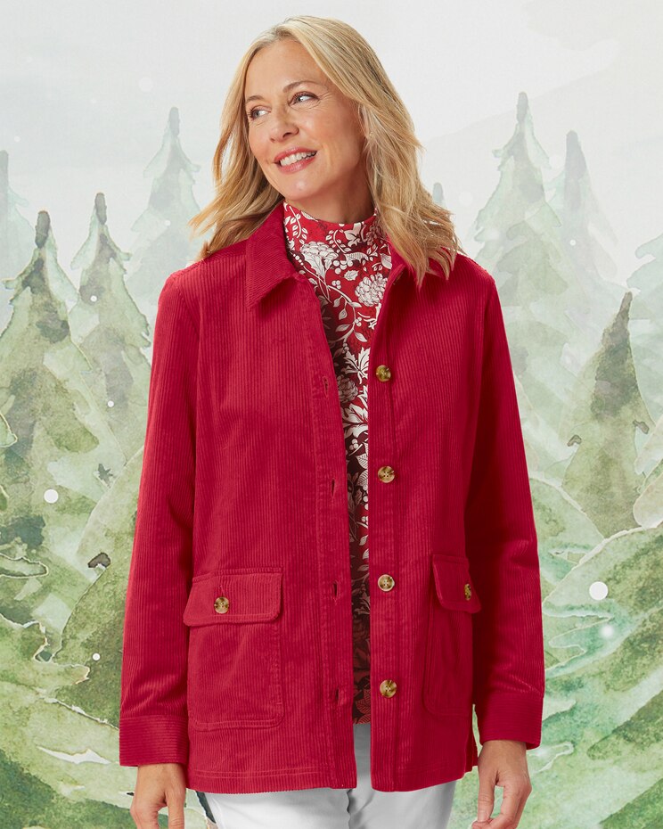 Wide-Wale Corduroy Shirt Jacket image number 1