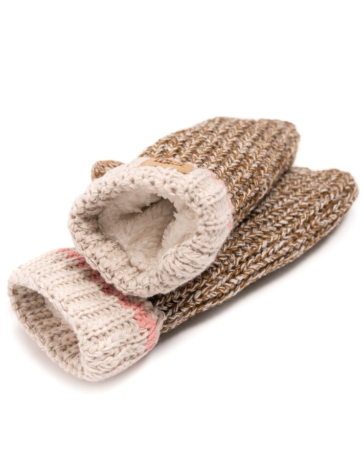 MUK LUKS® Womens Marled Chunky Stitch Mitten image number 3