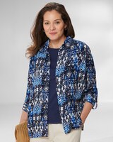 Ikat-Print Crinkle Shirt thumbnail number 1