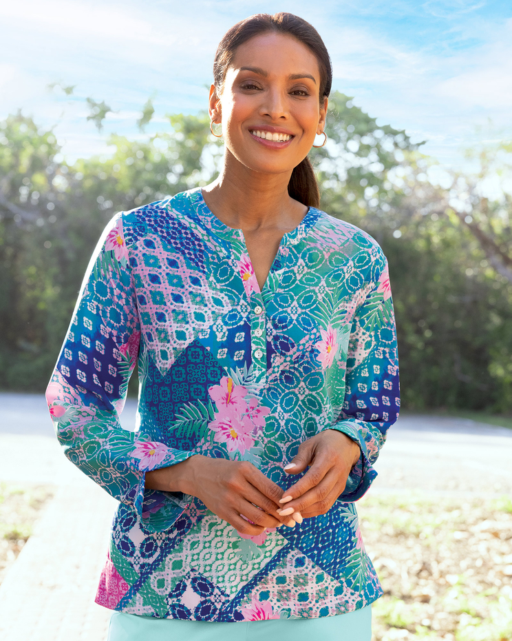 Tropical Patch-Print Popover image number 1